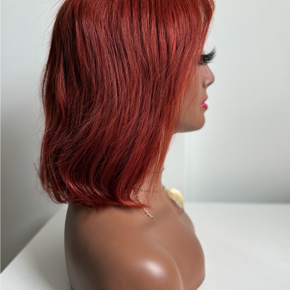 Human Hair Straight Bob Wig 10 Inch - Picture 3 of 5
